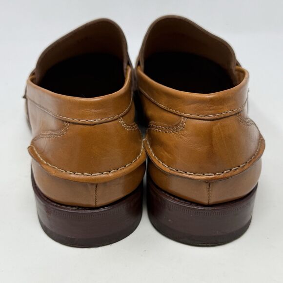 Tangier Penny Loafers Mens 11.5 Brown Leather Slip On Shoes Dress Casual Italian main image 4